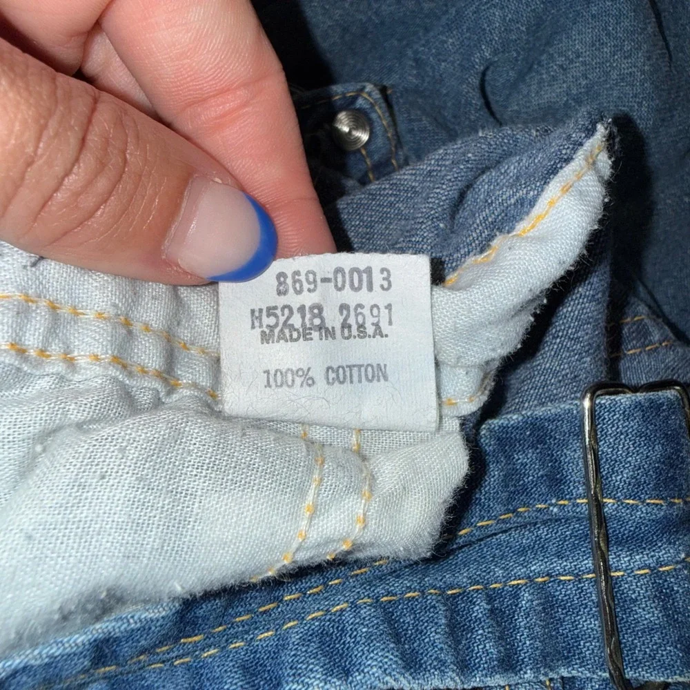 OshKosh B'gosh Overalls Kids 3T Blue Good Vintage Made in USA Vestbak Denim